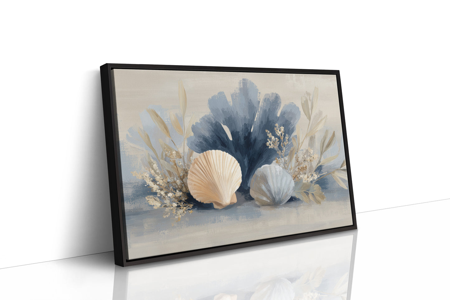 Seashells Dance In Coastal Blue