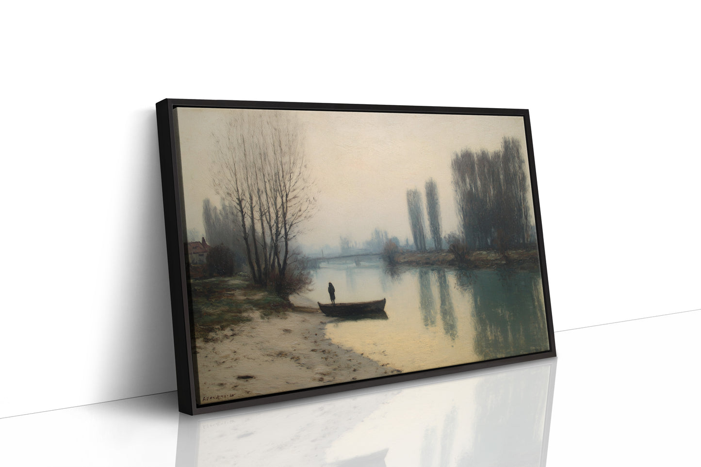Solitary Shore In Misty Light