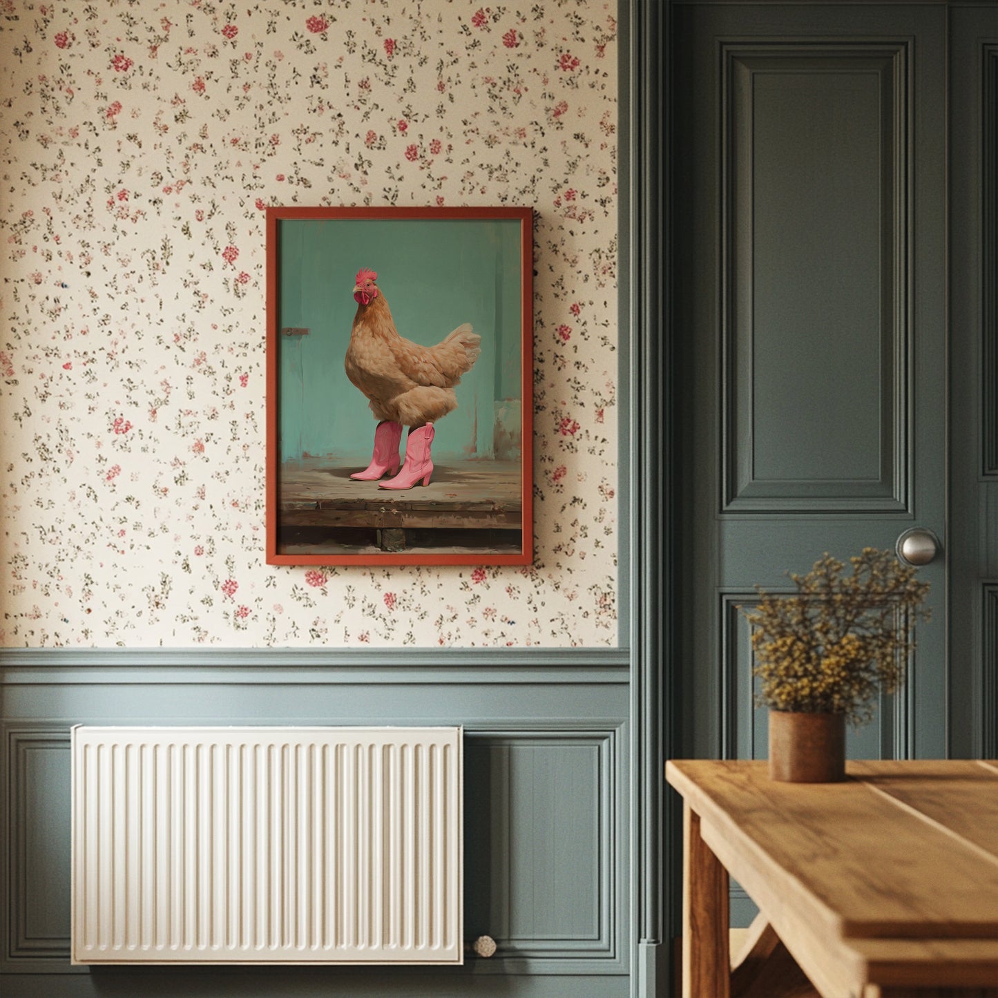 Cowgirl Chicken Struts Pink Boots