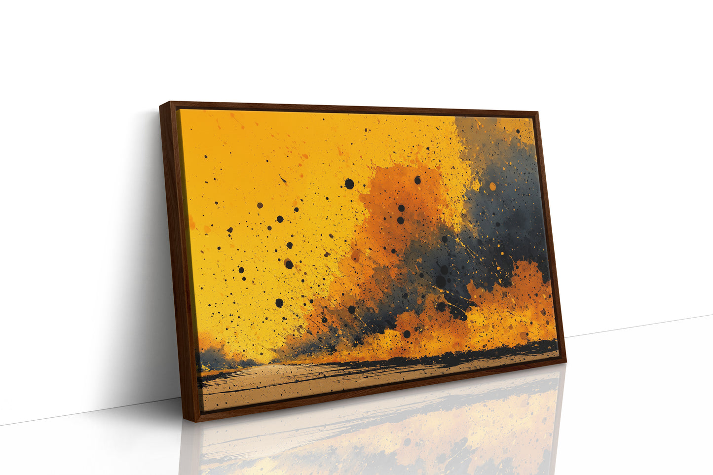 Golden Storm Abstract