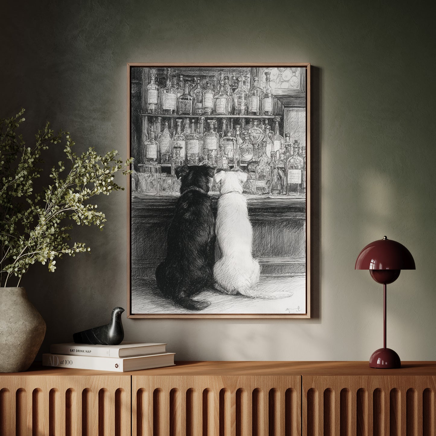 Two Friends at the Counter
