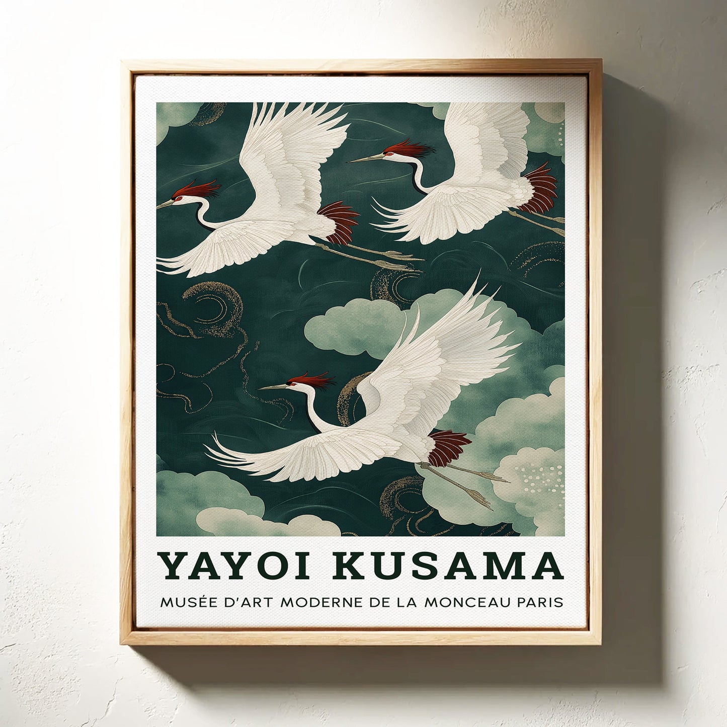 Celestial Flight – Cranes in a Dreamlike Sky