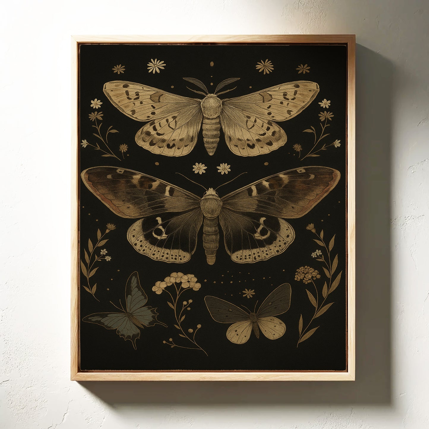 Nocturnal Wings and Wildflower Charms