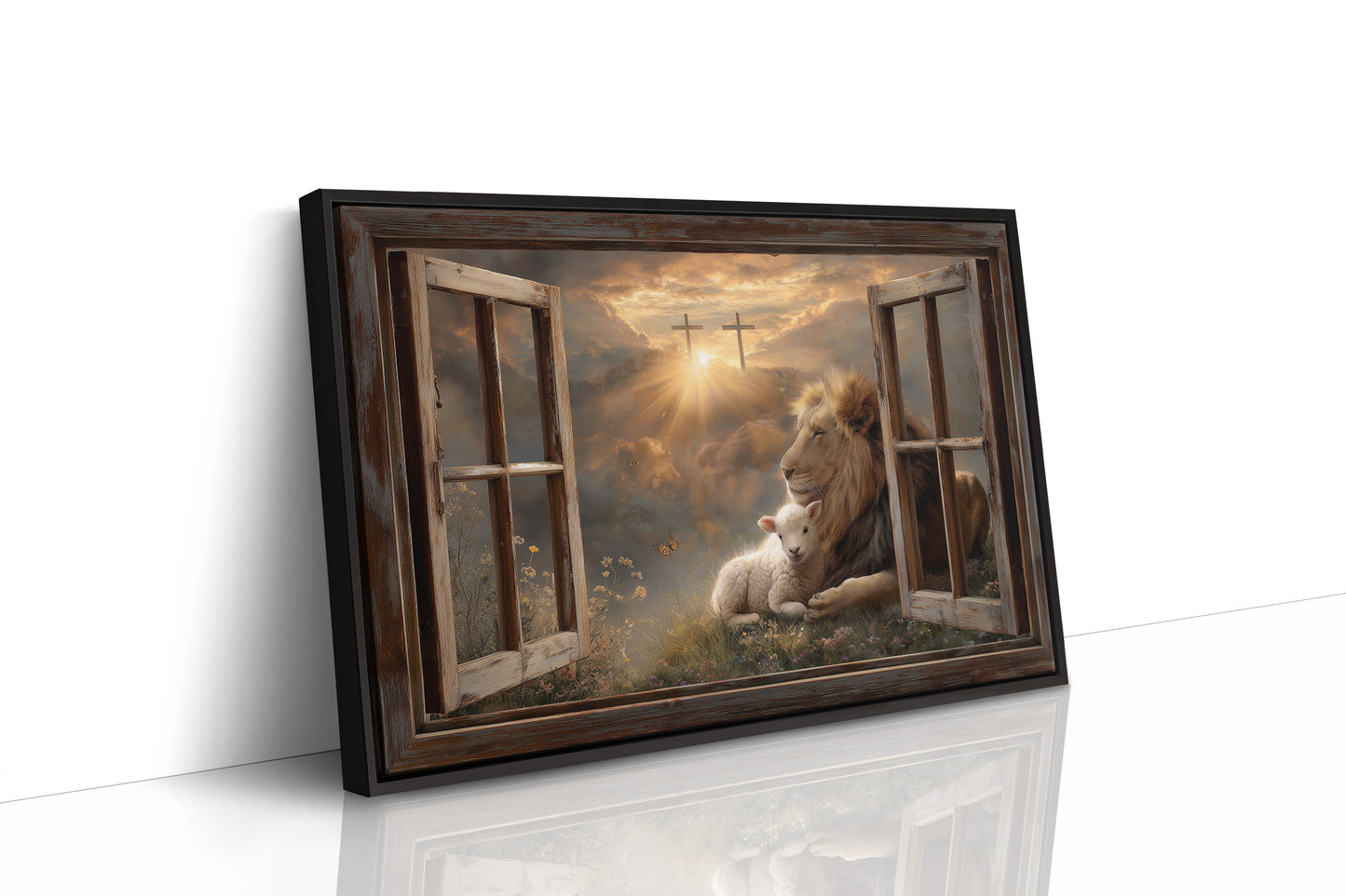Lion And Lamb Beyond Windows