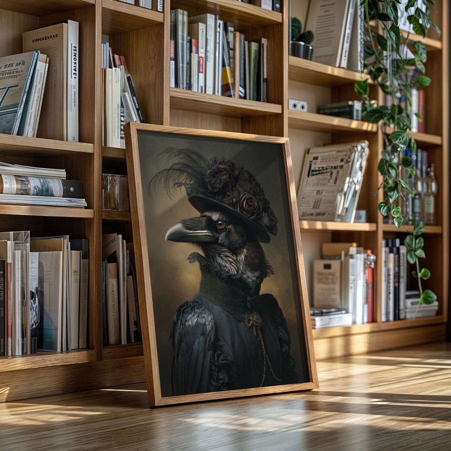 Elegantly Dressed Regal Raven