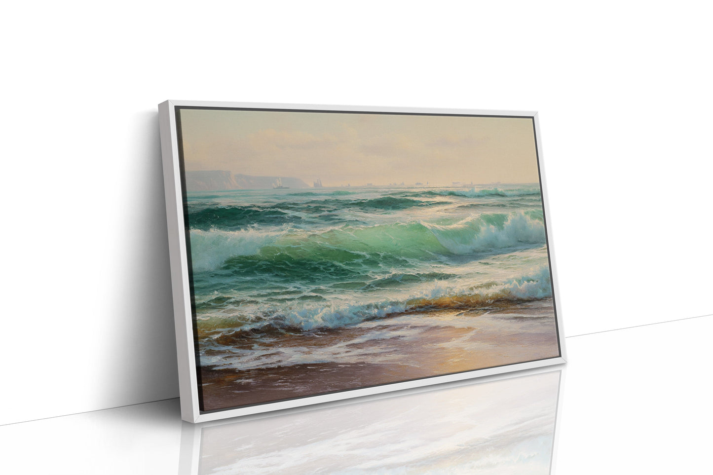 Emerald Waves Chase Golden Shore