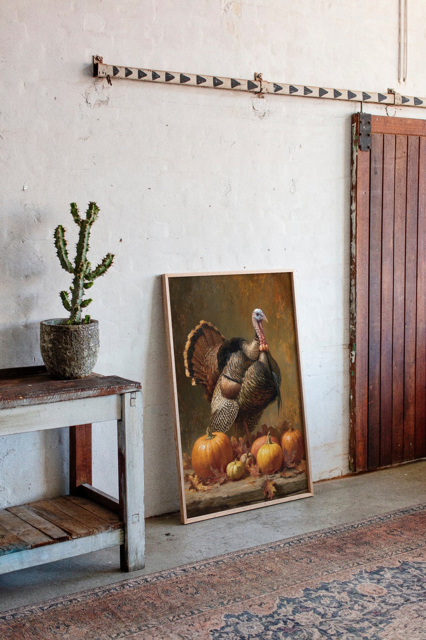 Harvest Pride Among Autumn Pumpkins