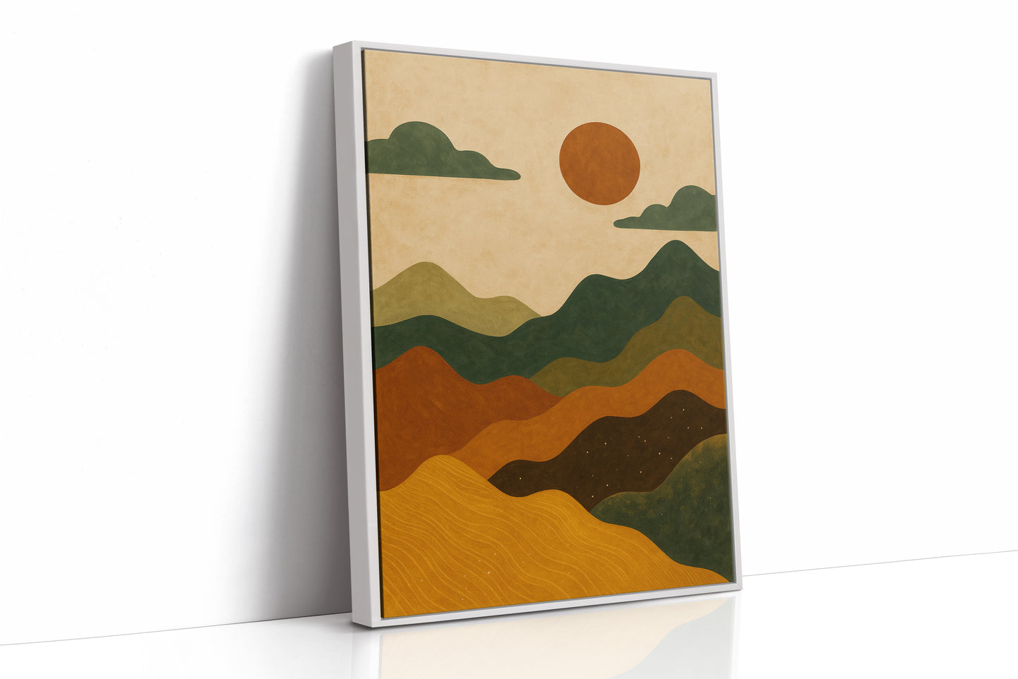 Desert Dunes Under Burnt Sun