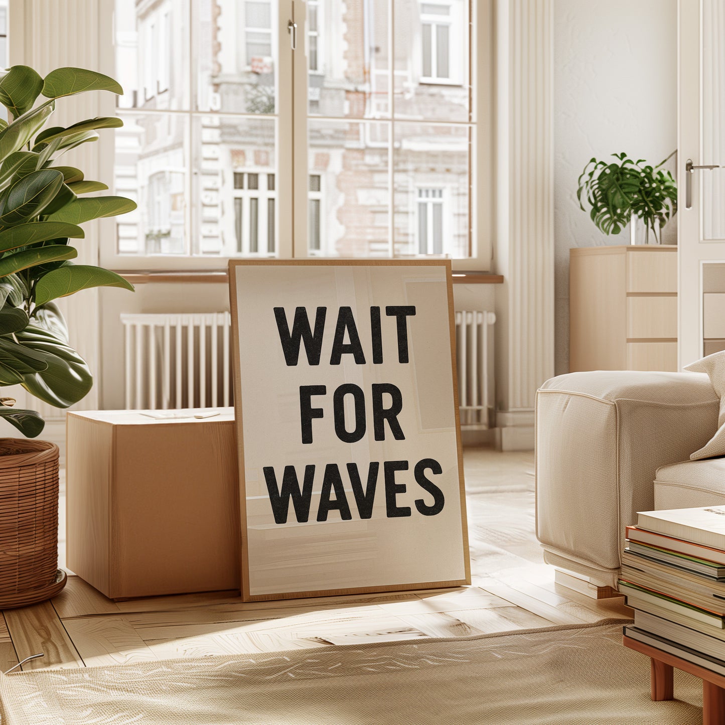 Wait for Waves Typography Print