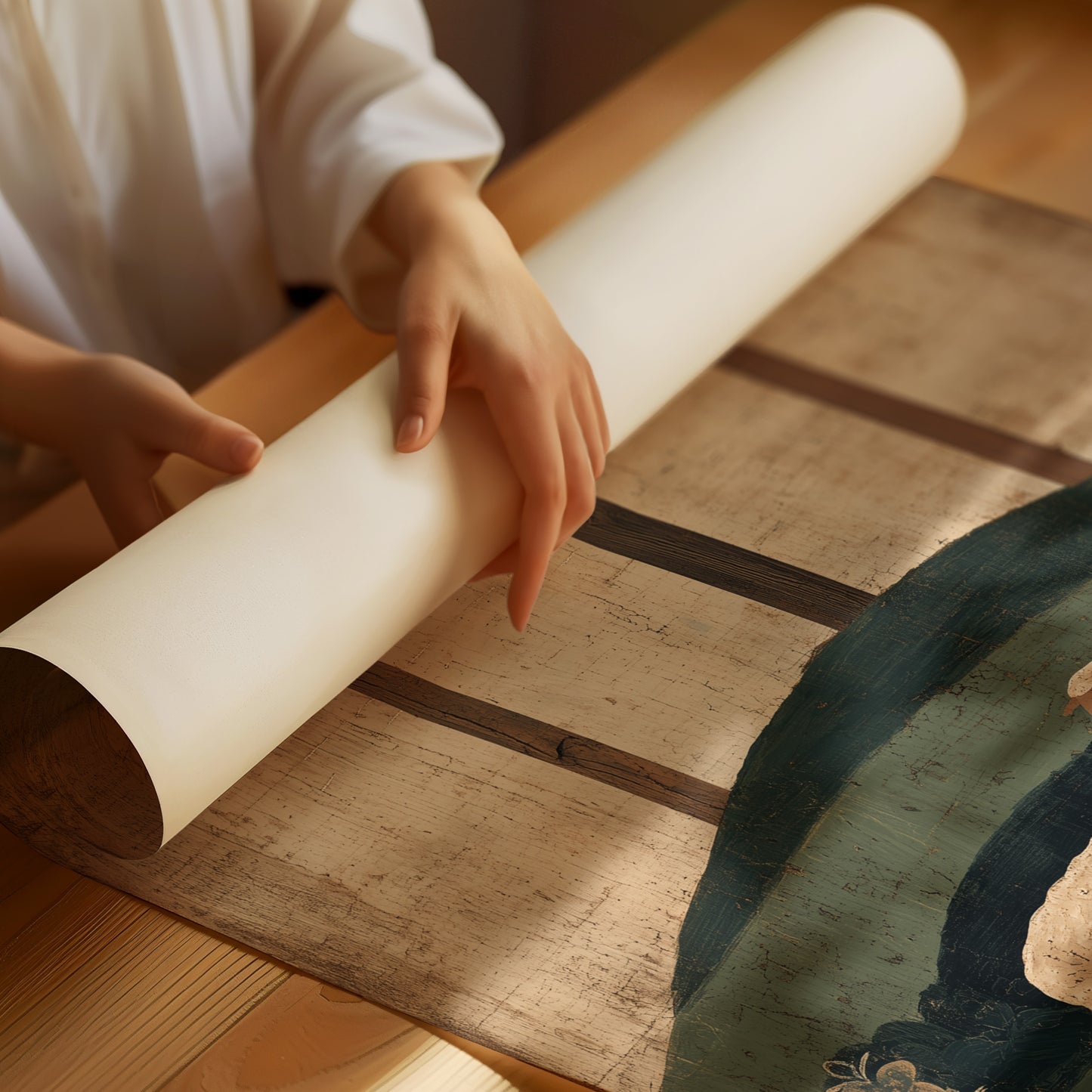 Sheep Graze Below Sacred Hills