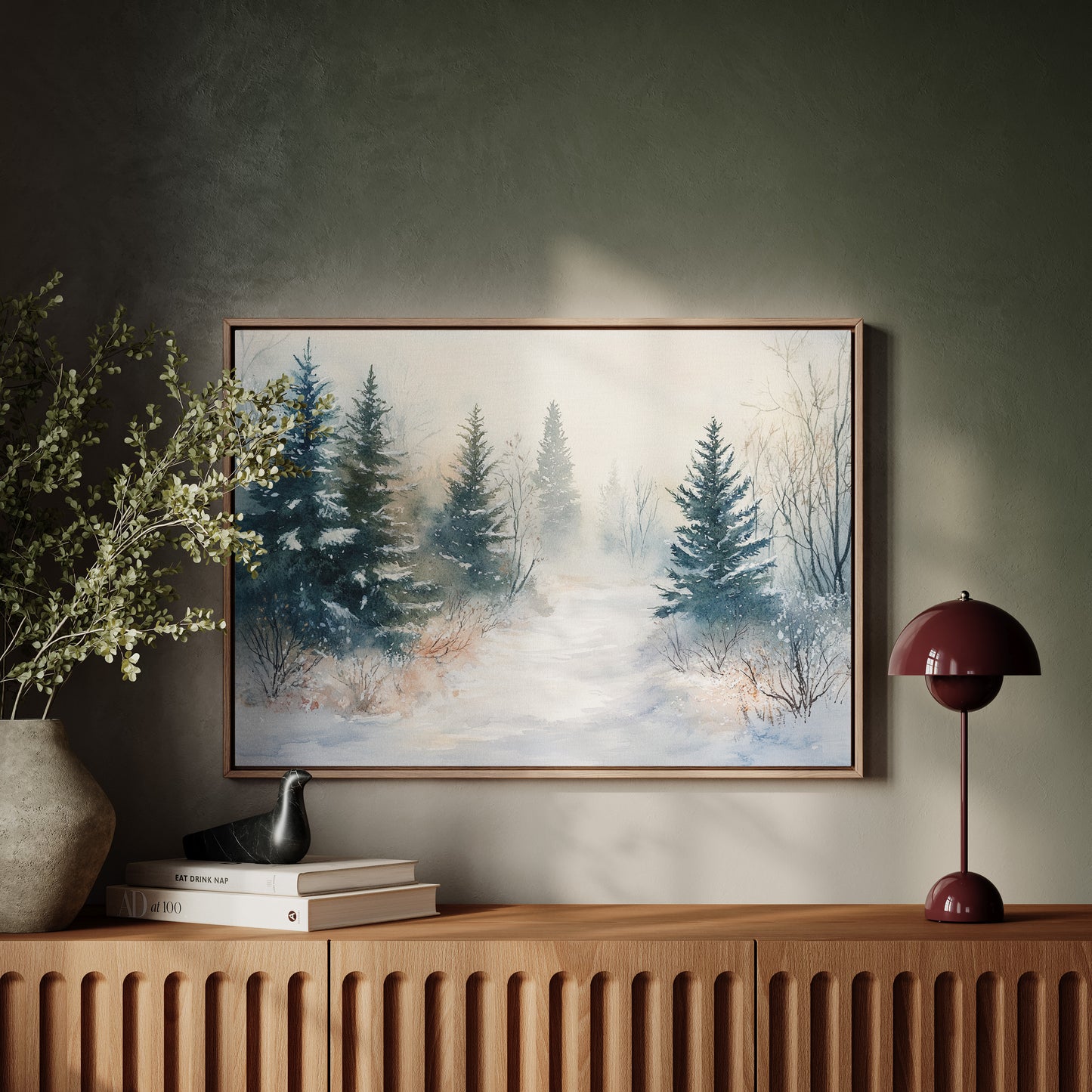 Snow Softens The Forest Path