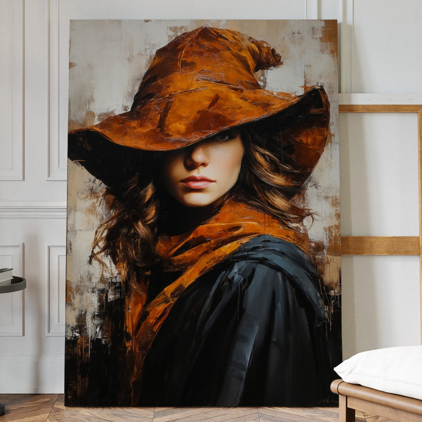 Mystical Woman in Orange Hat