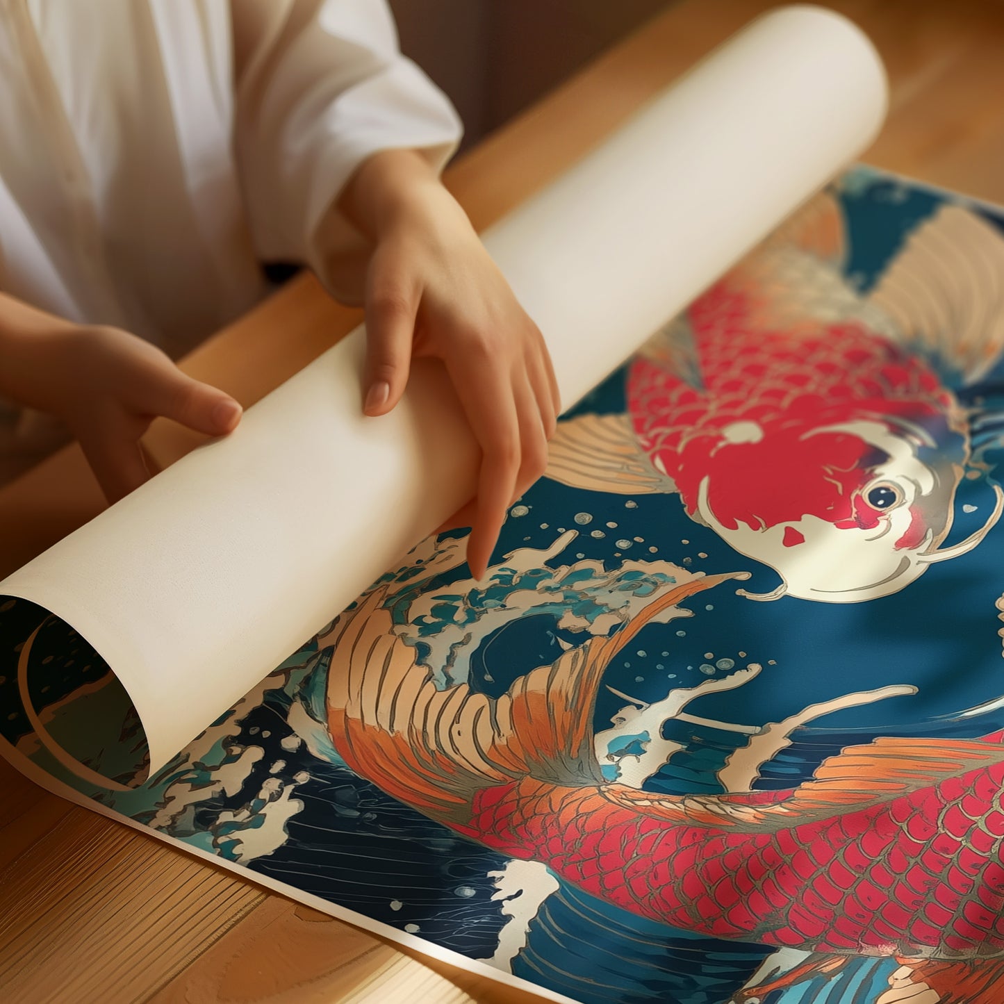 Koi Dance Through Midnight Waters