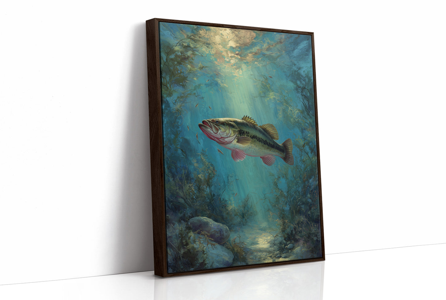 Sunlit Bass In Aqua Depths