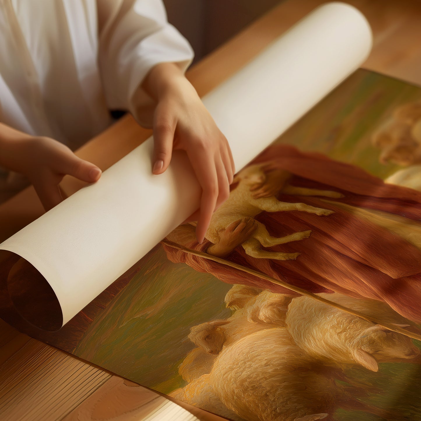 Sacred Pastoral In Golden Light