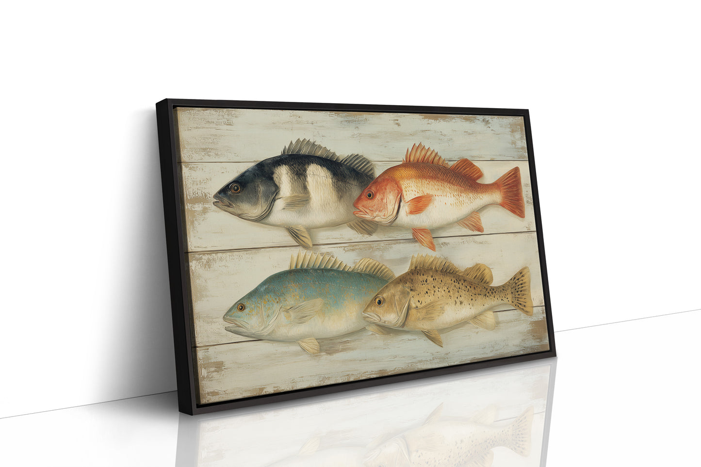 Coastal Catch On Weathered Boards