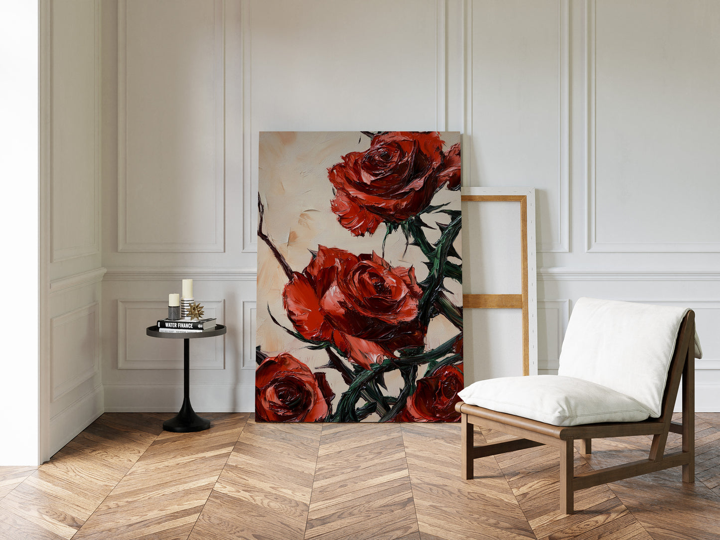 Crimson Roses with Thorns