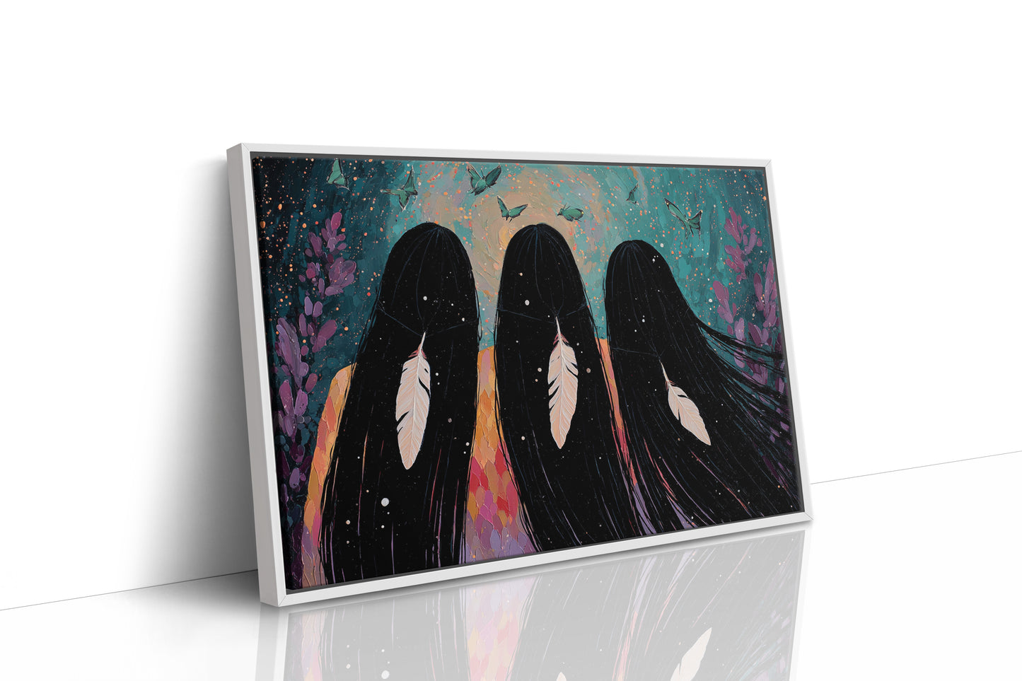 Sacred Feathers Dance With Butterflies