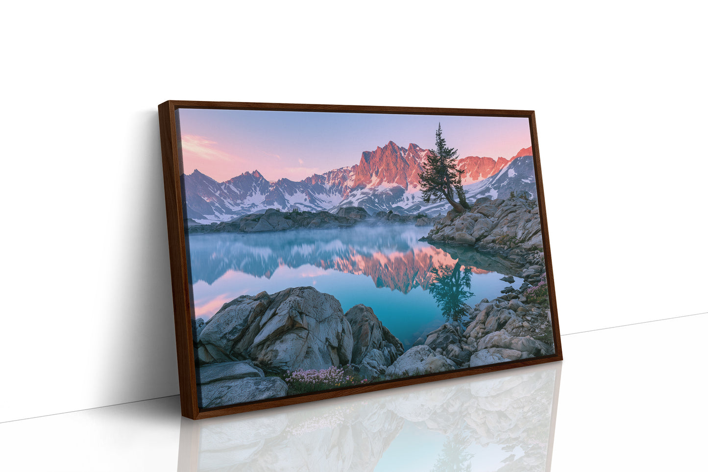 Alpenglow Over Still Water