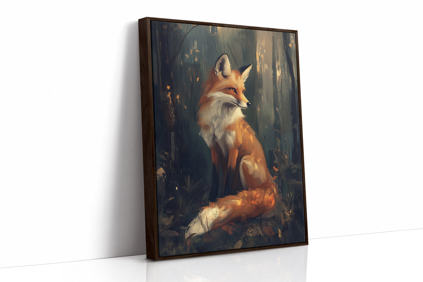 Fox Wall Art – Mystical Forest Print, Woodland Animal Decor, Nature-Inspired Painting