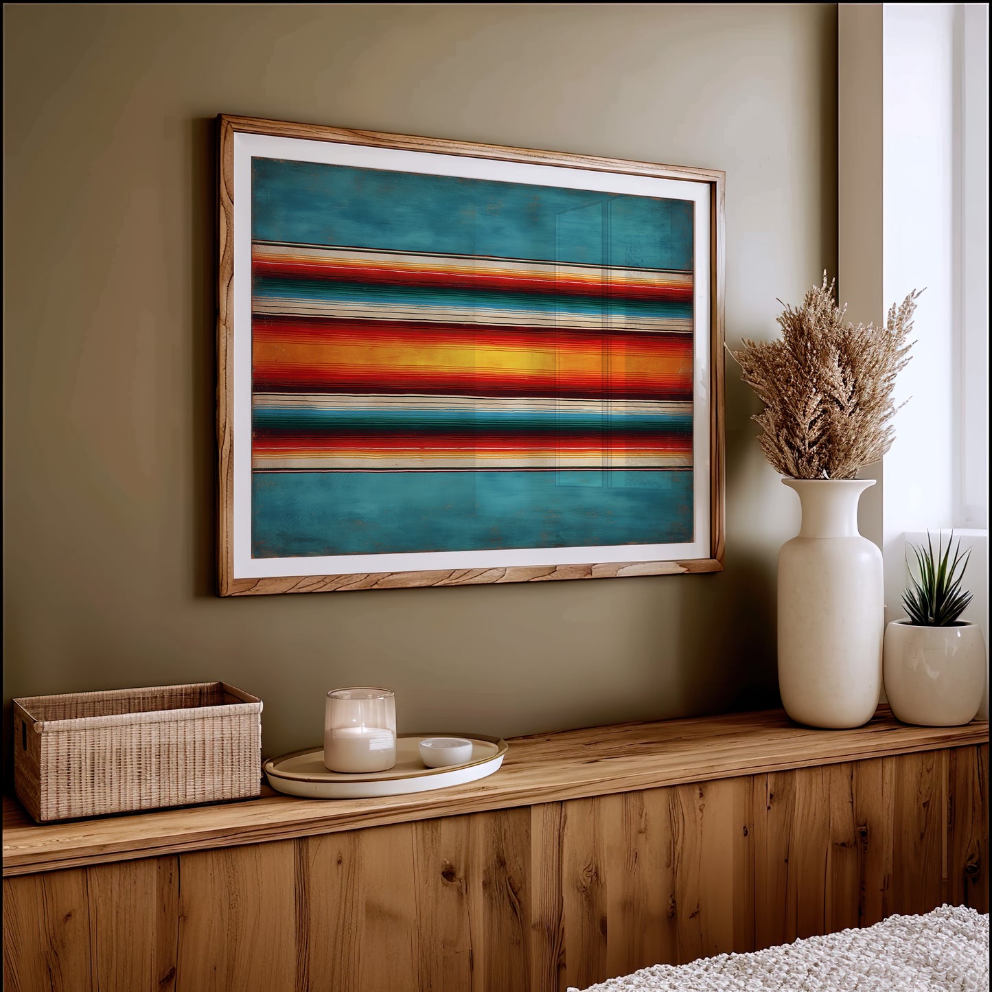 Sunset Stripes Across Desert Horizons