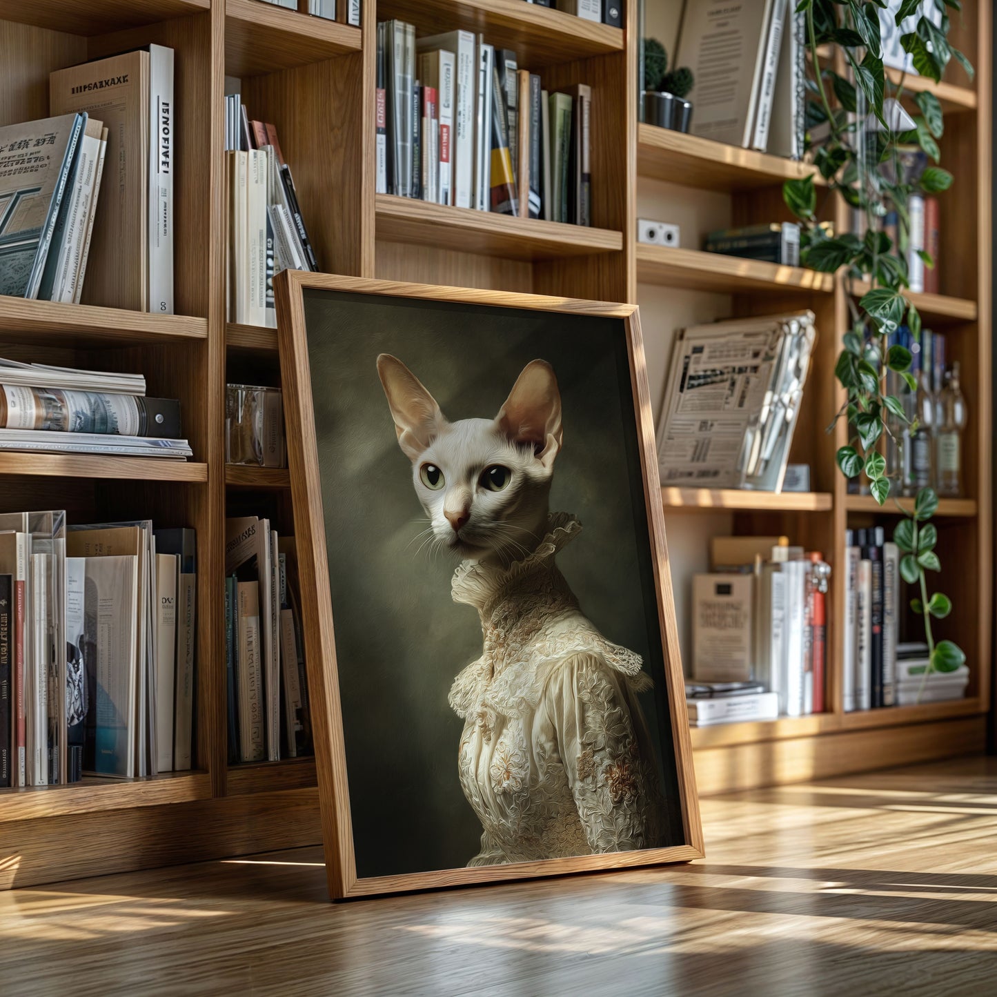 Regal Feline in Vintage Attire