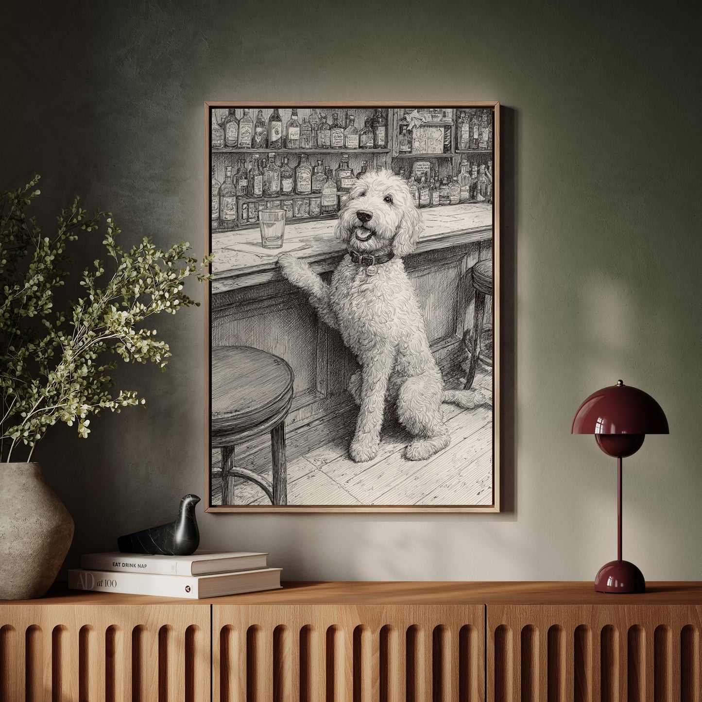 Paws Resting on the Bar