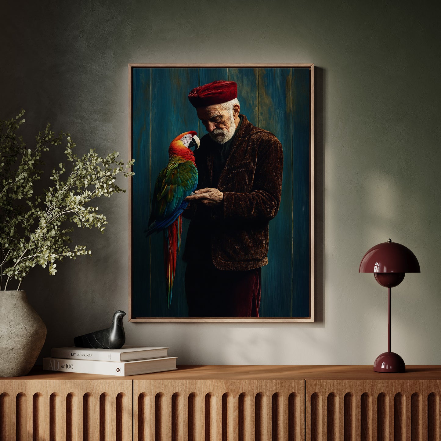 Vibrant Feathers Meet Velvet Evening