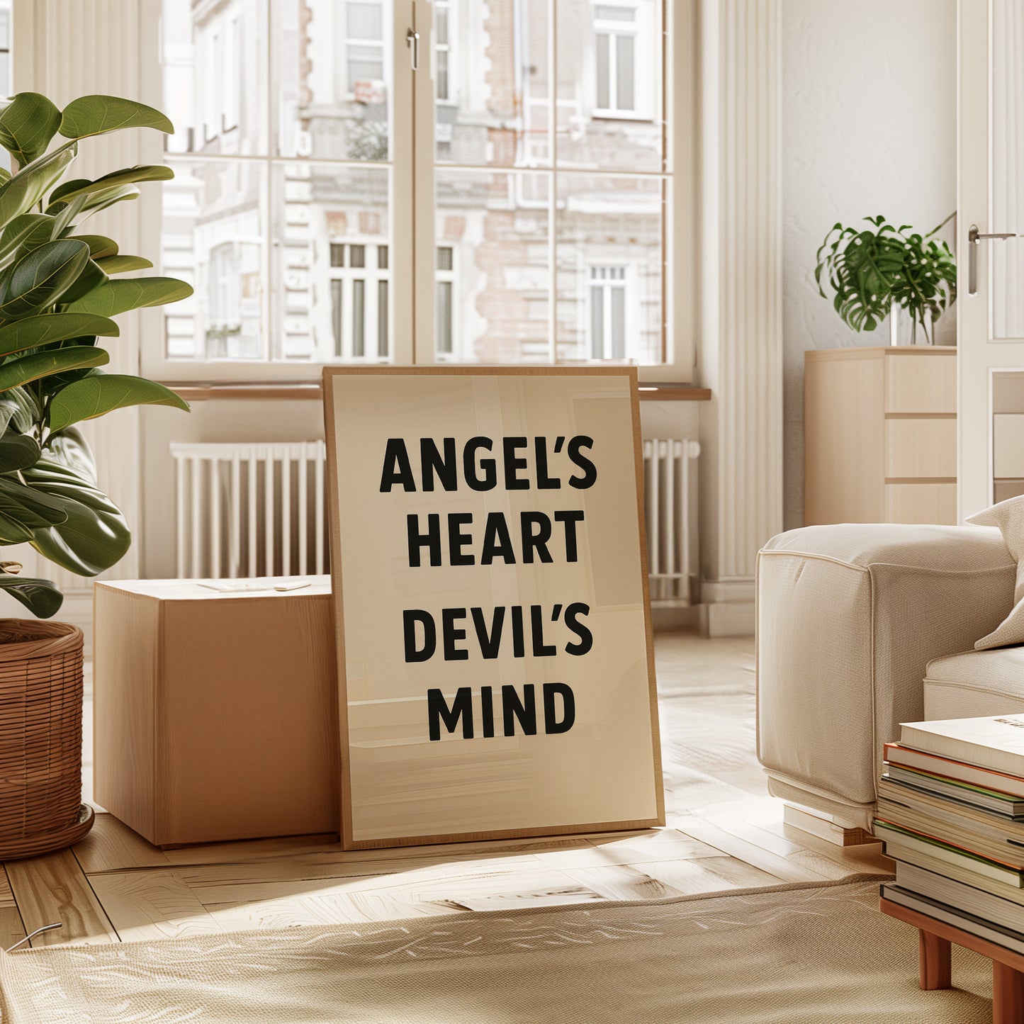 Angel’s Heart Devil’s Mind Typography Print
