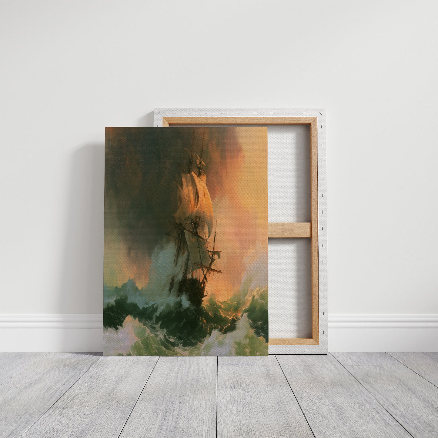 Storm-Tossed Tall Ship