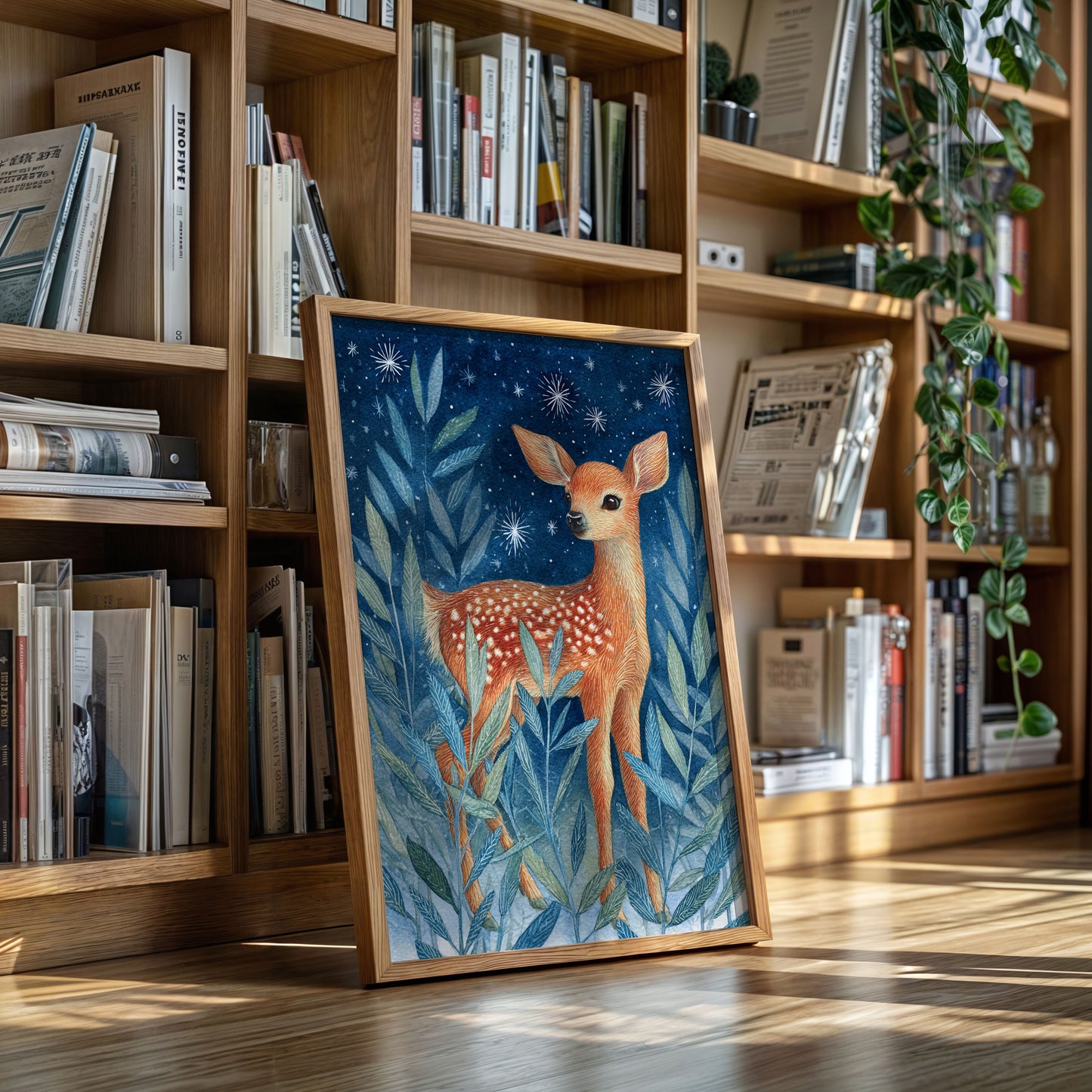 Fawn Among Starry Leaves