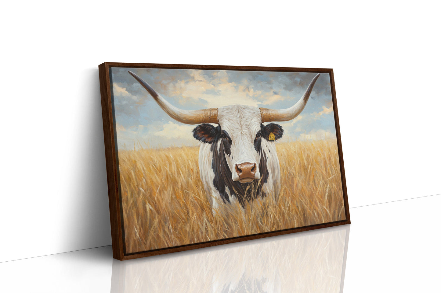 Golden Fields Meet Longhorn's Gaze