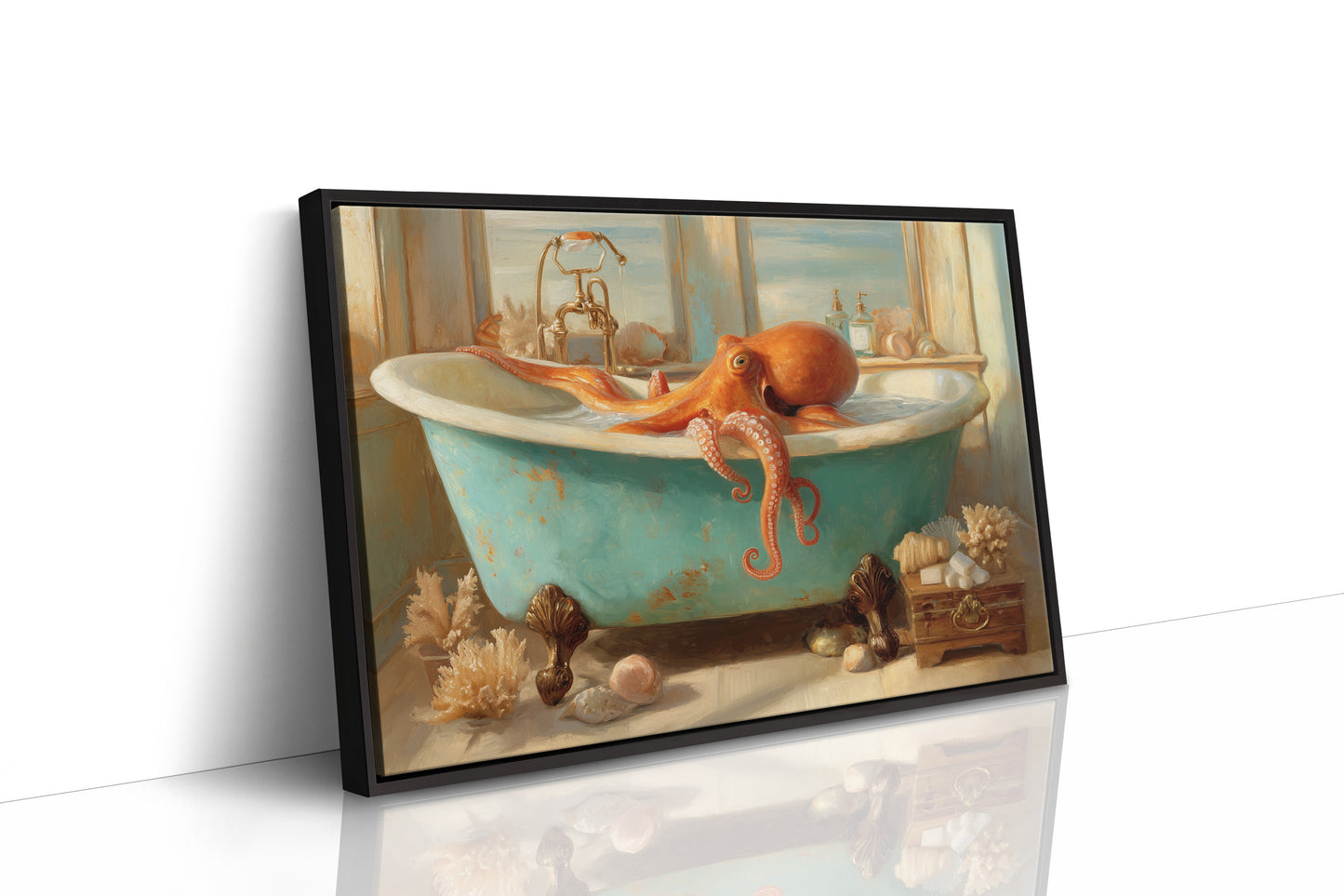 Octopus Takes A Turquoise Bath