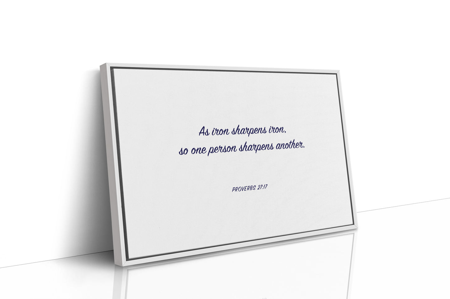 Iron Sharpens Iron Navy Script