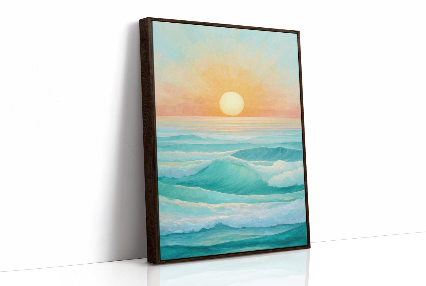 Coastal Dawn Paints Aqua Waves