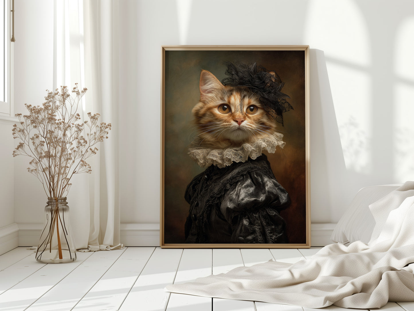 Regal Feline in Victorian Attire