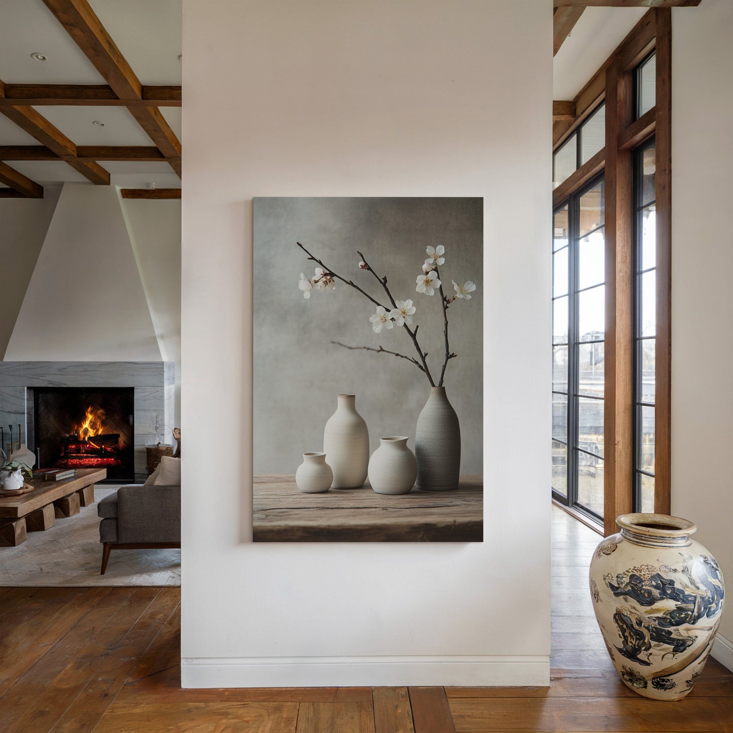 Minimalist Japanese Still Life Print – Zen Aesthetic Home Art