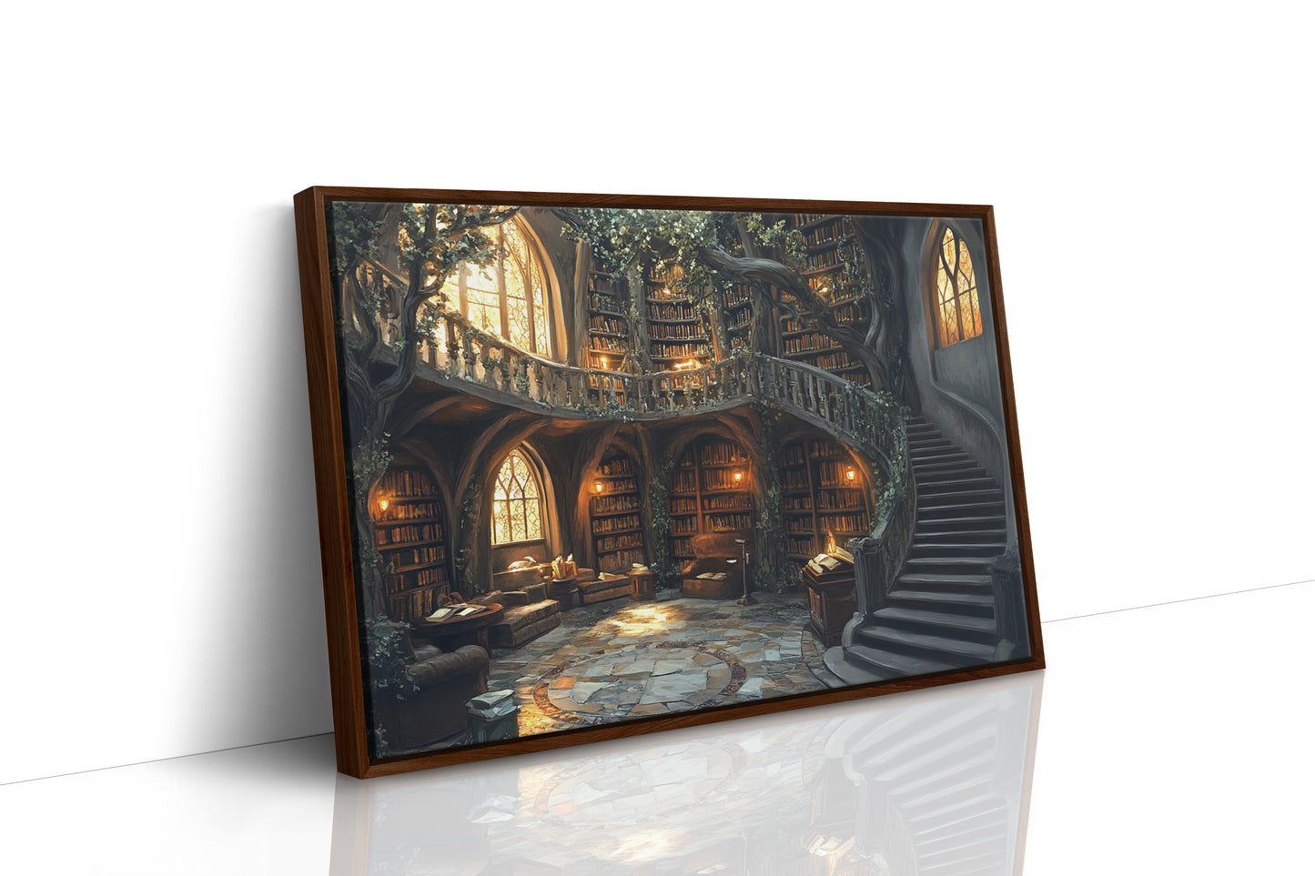 Ancient Books Dance With Sunlit Vines