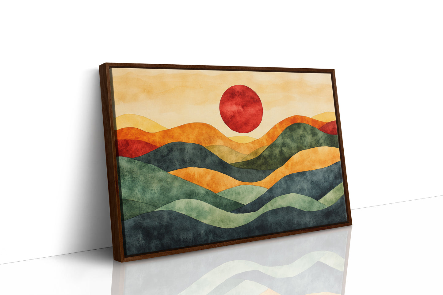 Rolling Hills Bow To Crimson Sky