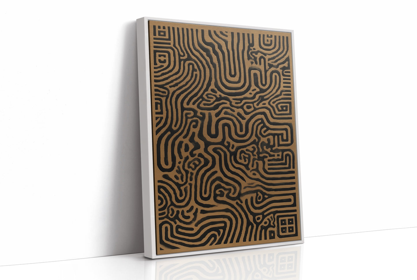Labyrinth Lines Dance In Bronze Light