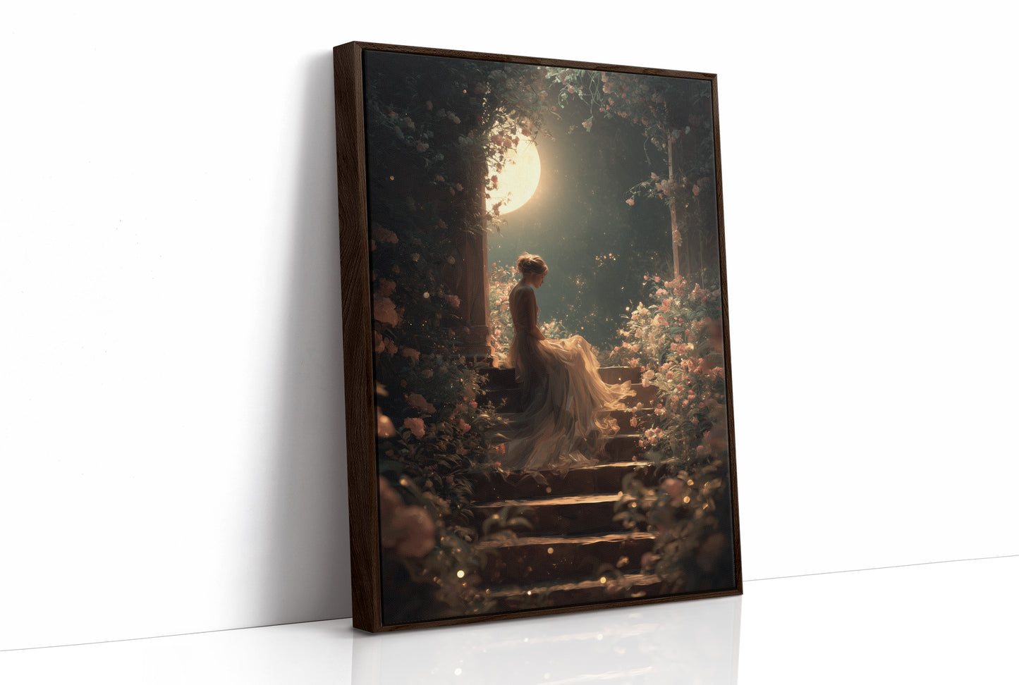 Moonlit Garden Beckons Solitude