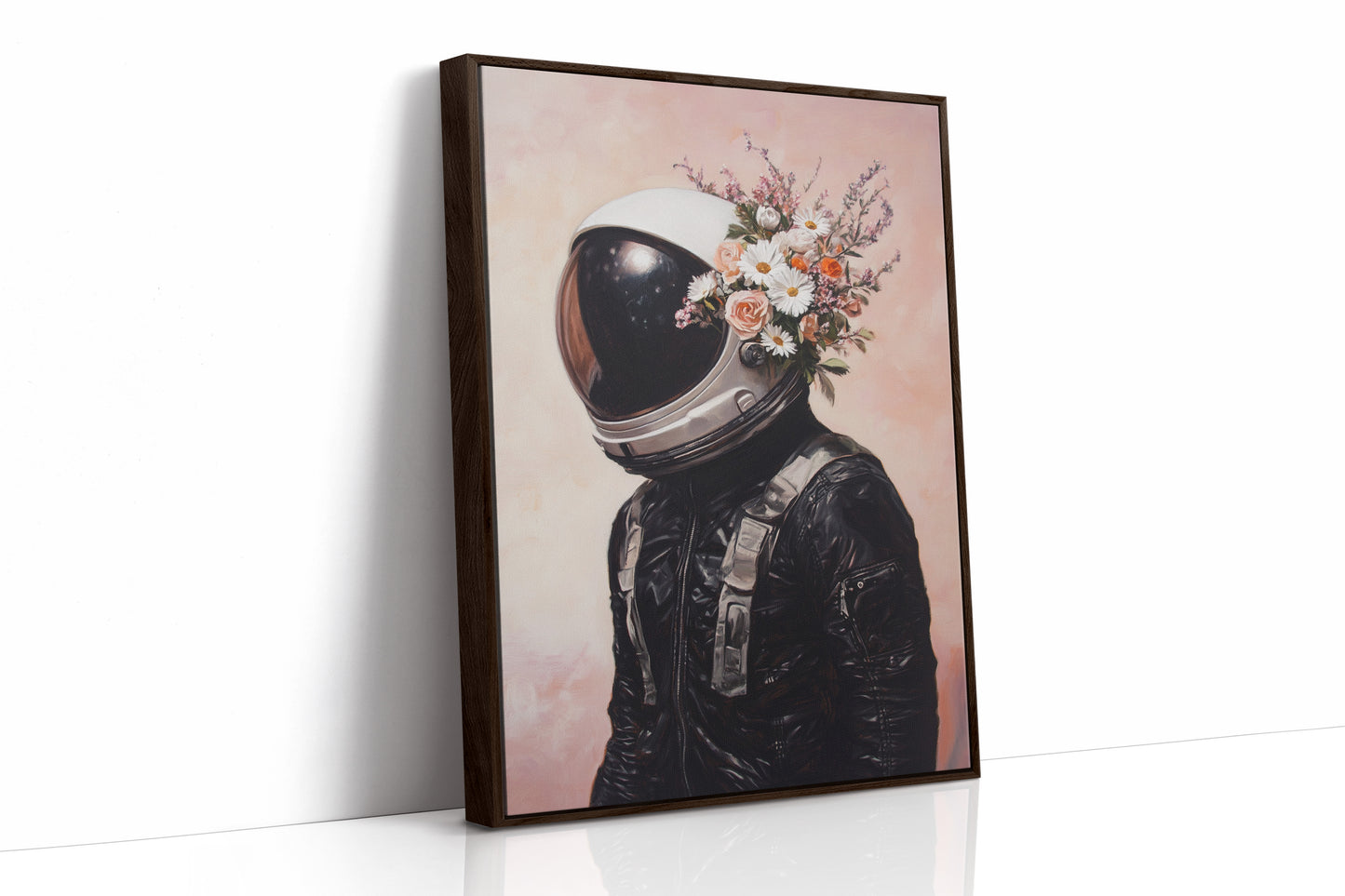 Astronaut with Blossoms on Blush