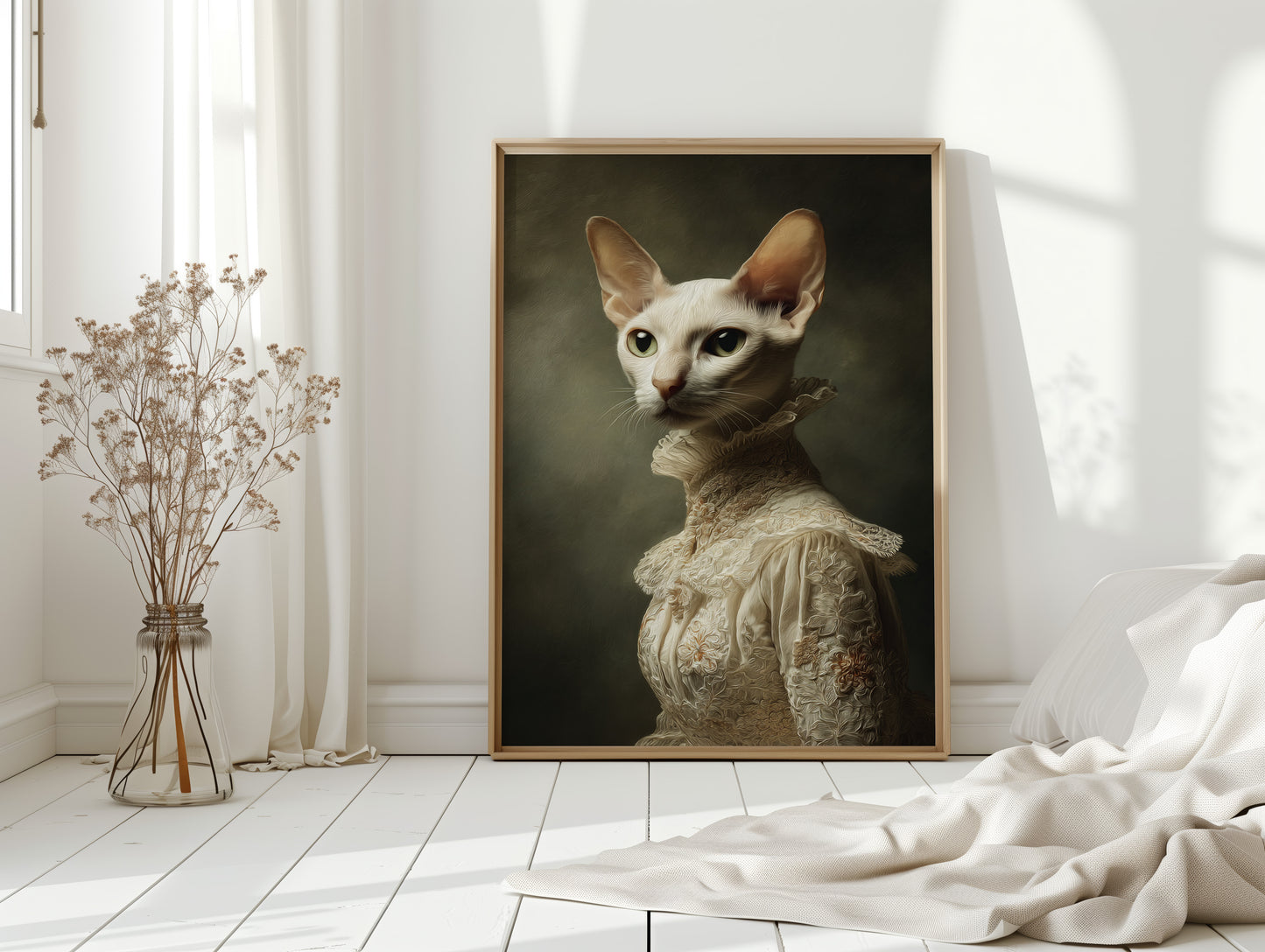 Regal Feline in Vintage Attire