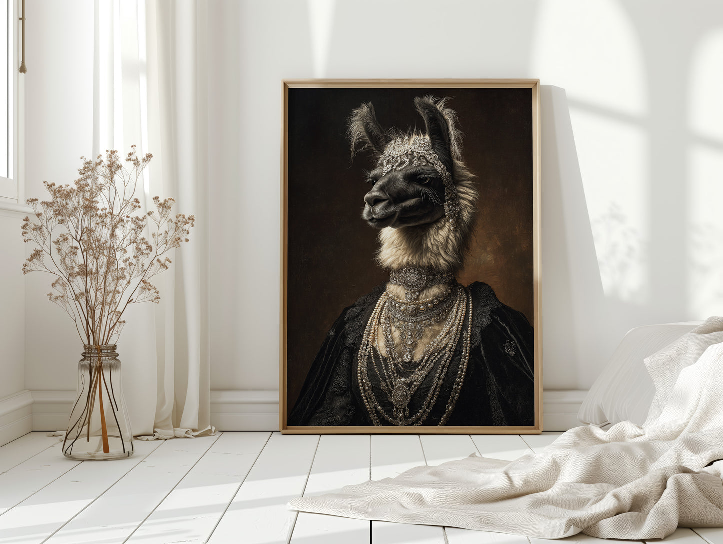 Regal Llama Adorned in Jewels