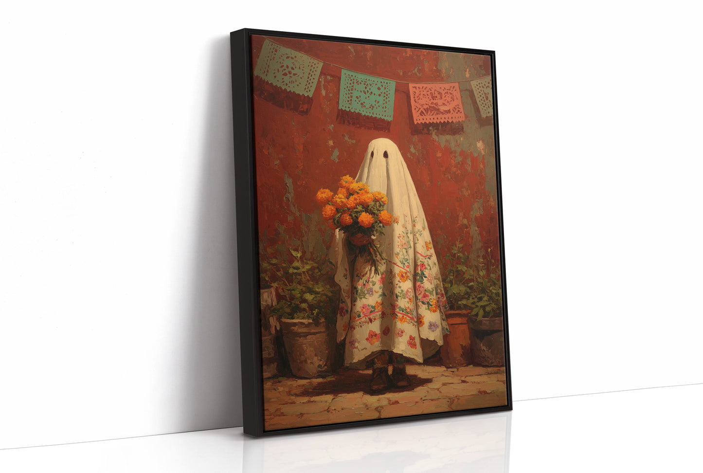 Marigold Offerings Under Papel Picado