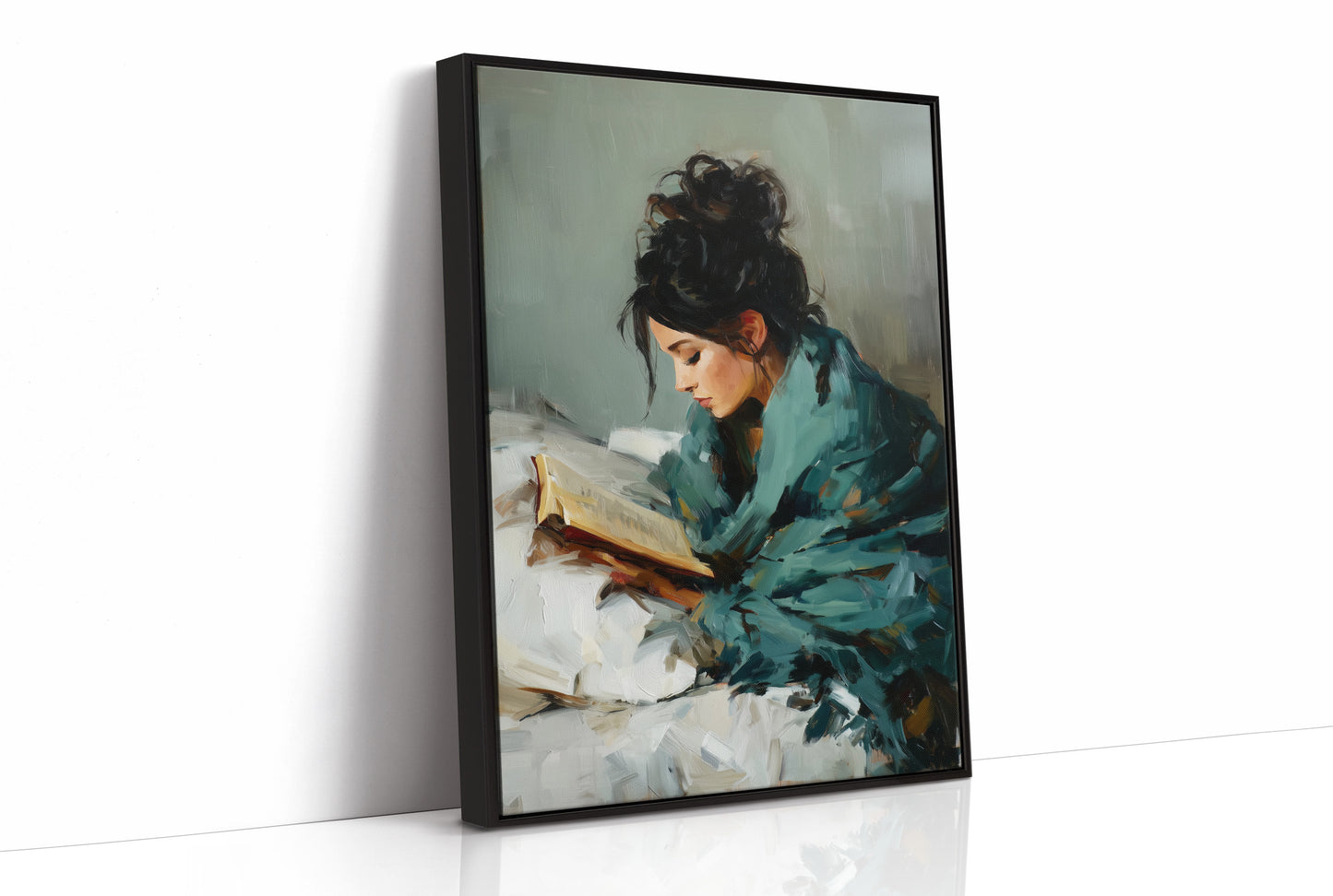 Quiet Moments in Teal and Ivory