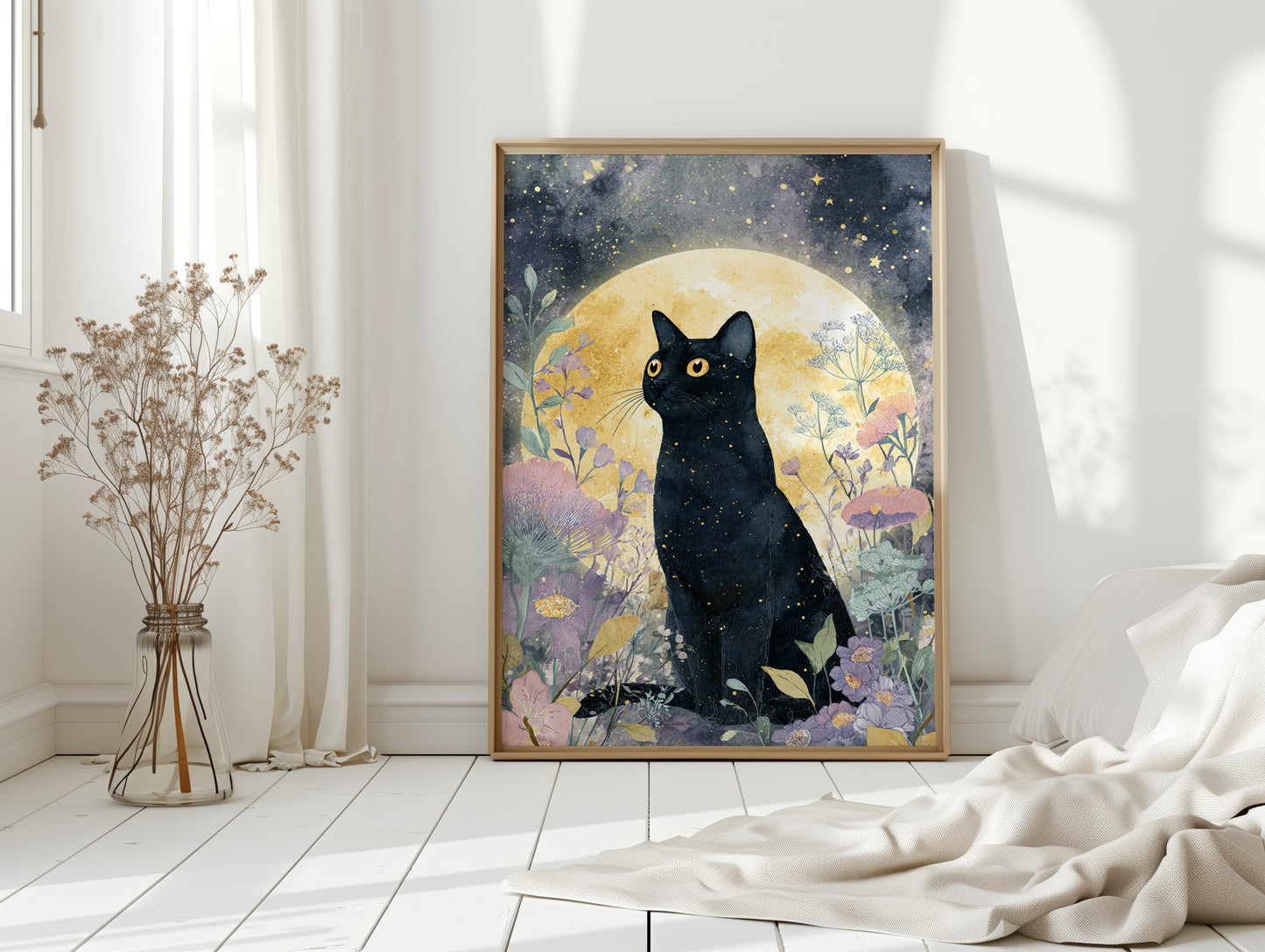 Starlit Vigil Among Blossoms