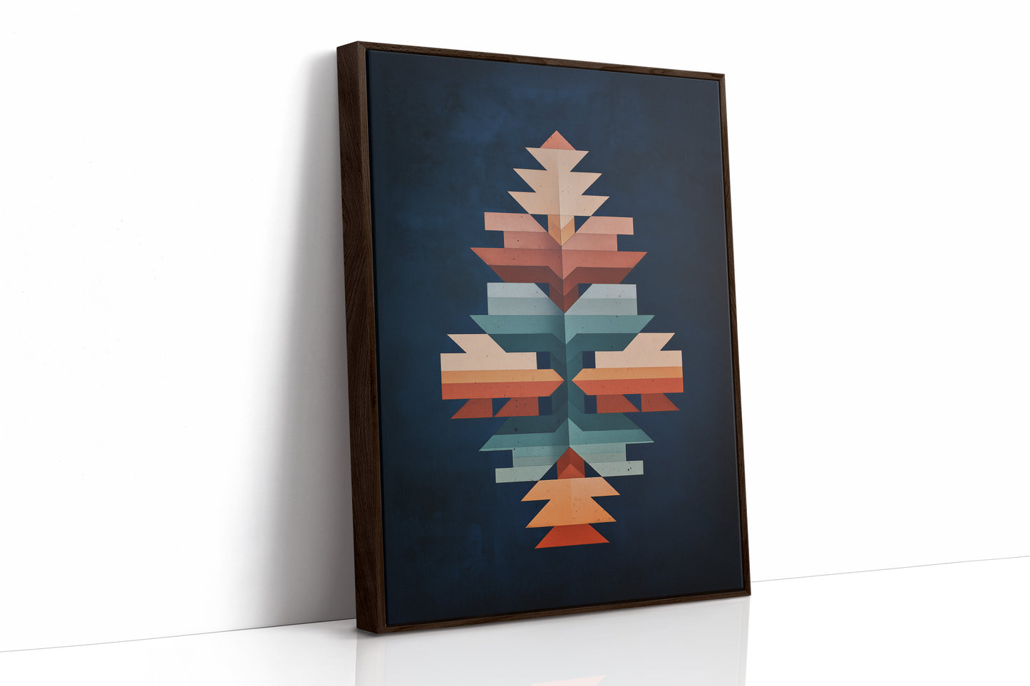 Geometric Totem in Midnight Blue