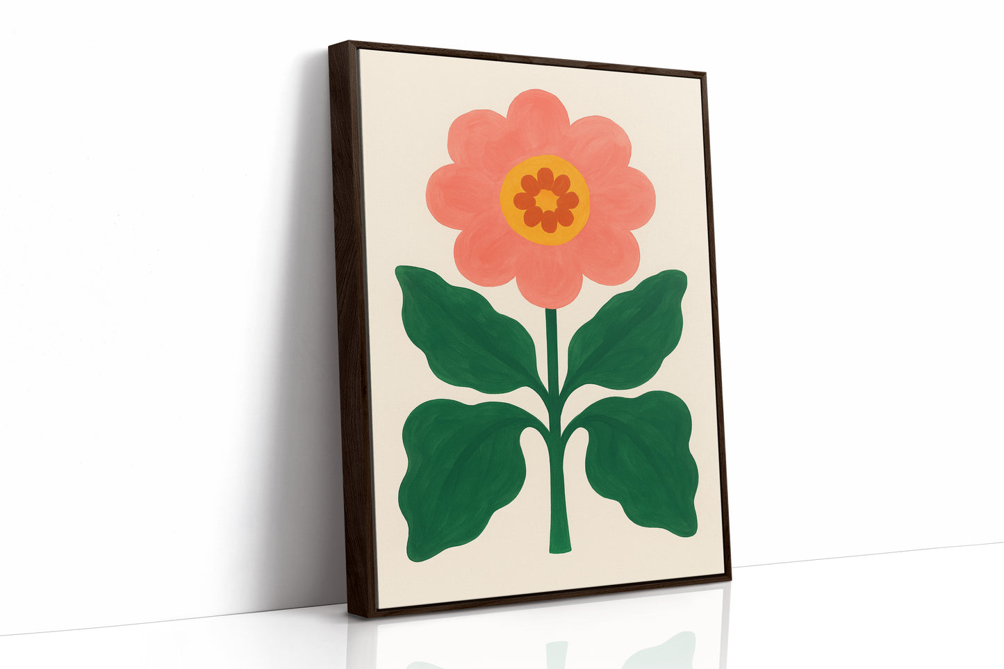 Sunny Bloom in Coral and Green