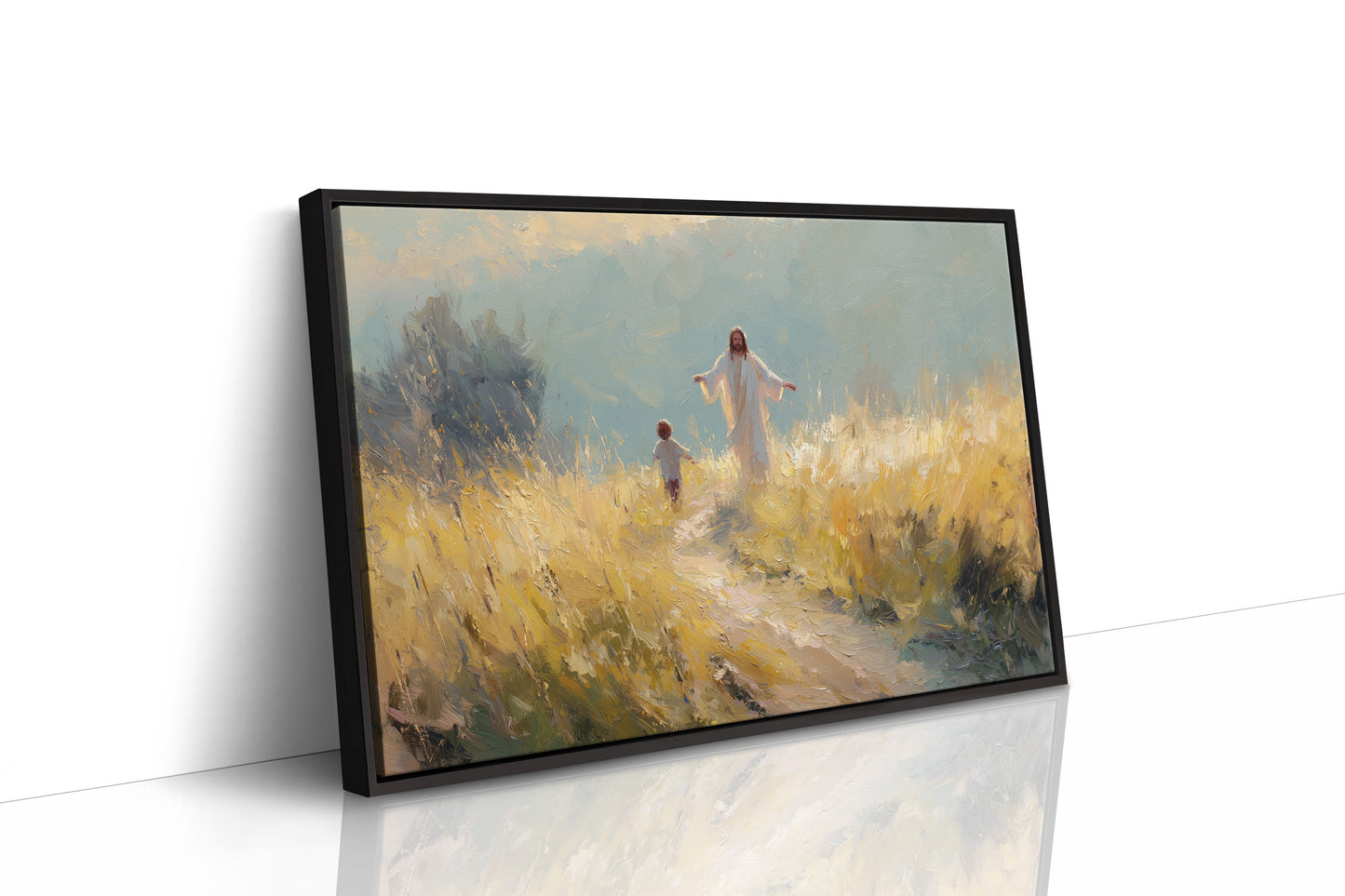 Wheat Field Encounter in Golden Light